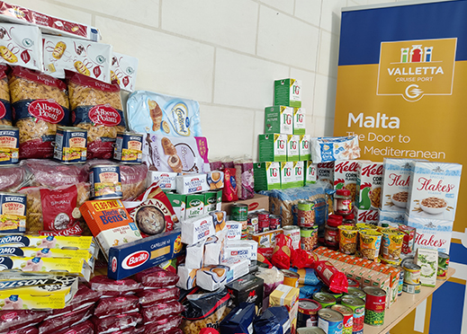 Valletta Cruise Port Social Club donates supplies to the Foodbank Lifeline Foundation